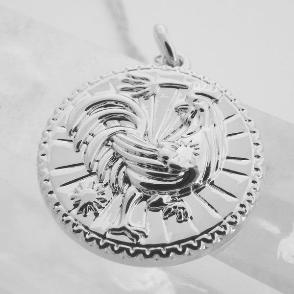 Rooster - Chinese Zodiac Coin Necklace