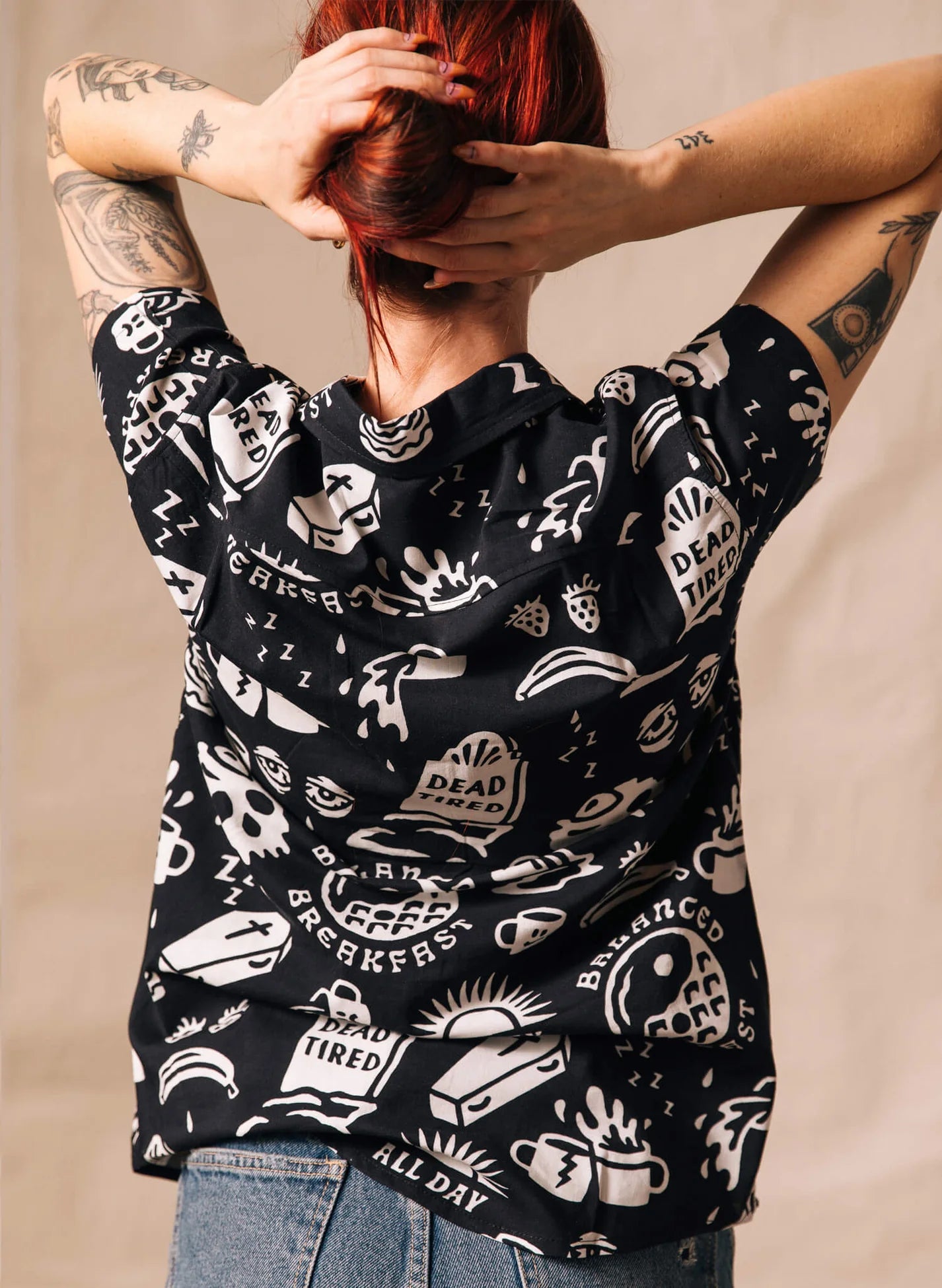 Dead Tired Button Up