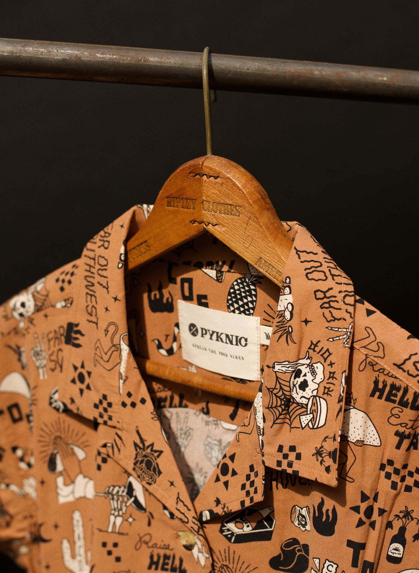 Raise Hell Eat Tacos Button Up