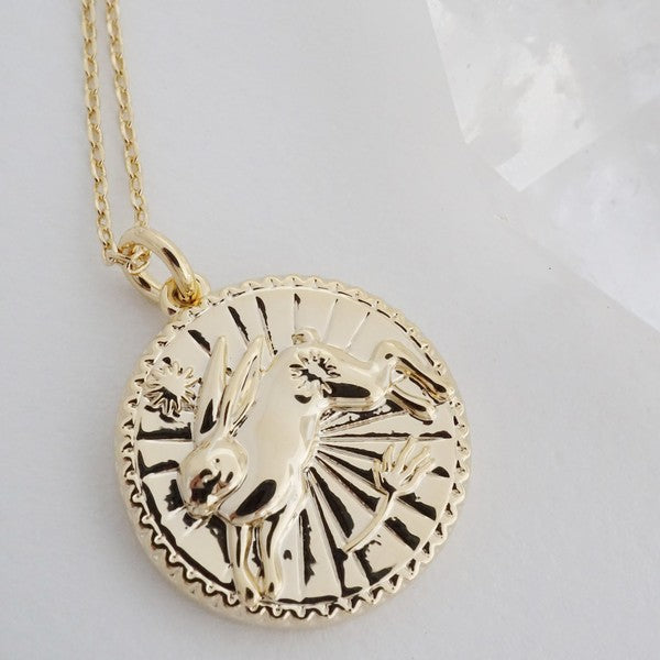 Rabbit - Chinese Zodiac Coin Necklace