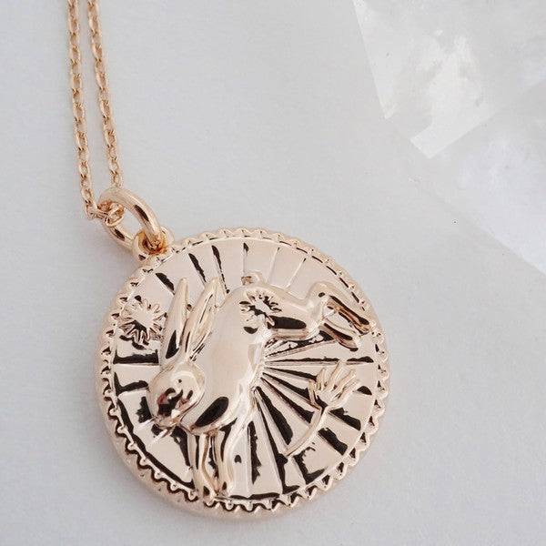 Rabbit - Chinese Zodiac Coin Necklace