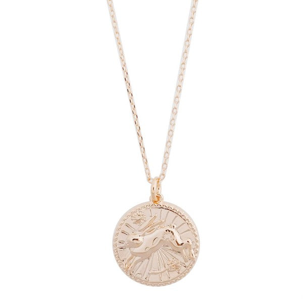 Rabbit - Chinese Zodiac Coin Necklace