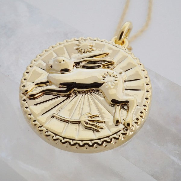Rabbit - Chinese Zodiac Coin Necklace