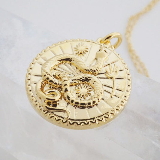 Snake - Chinese Zodiac Coin Necklace