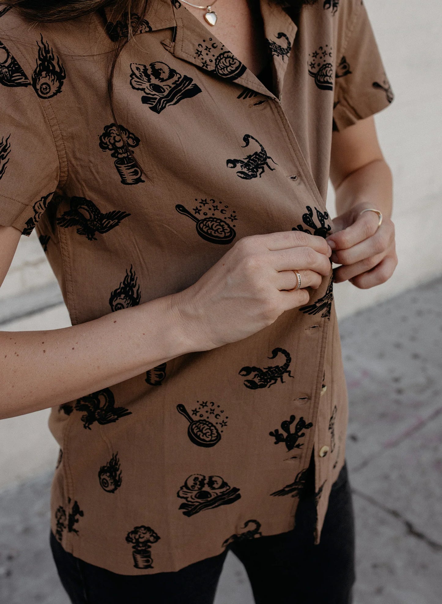 Brain Fried Button Up
